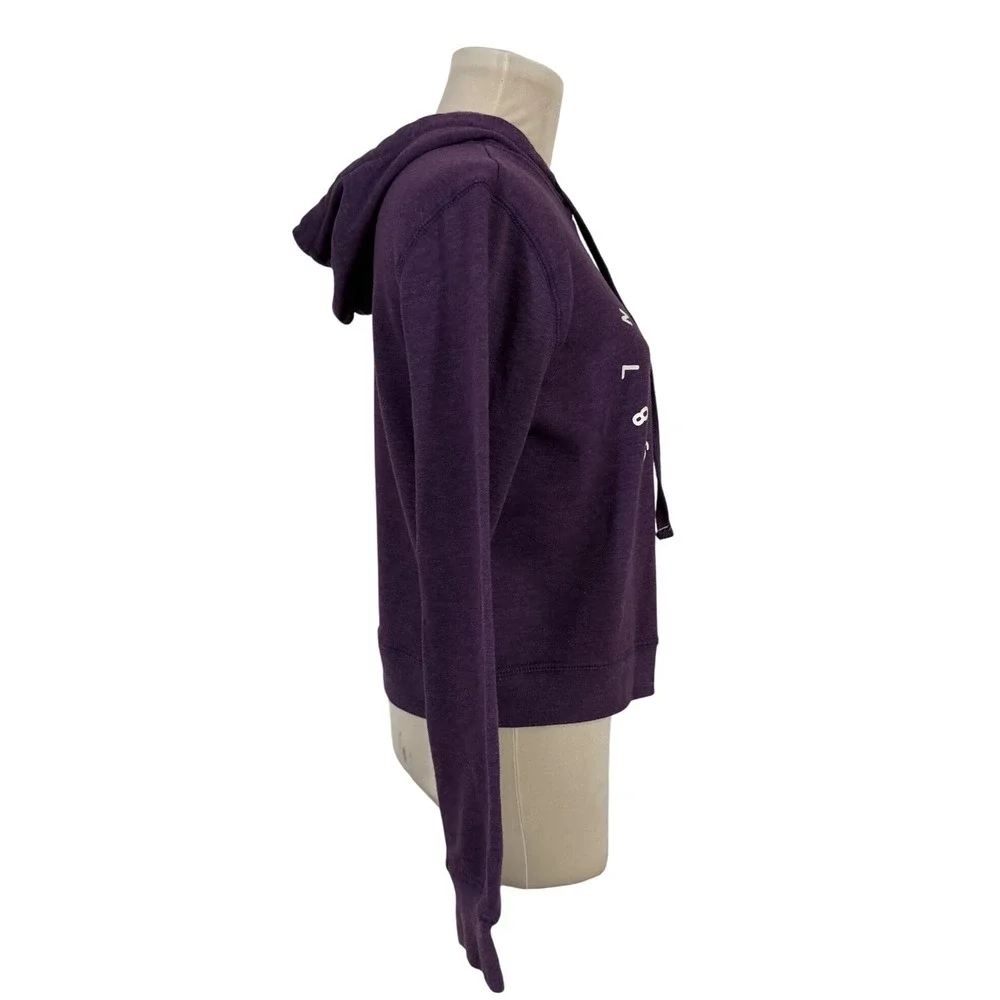 Vintage Aeropostale Purple Graphic Hoodie Sweatshirt Women's Size Medium